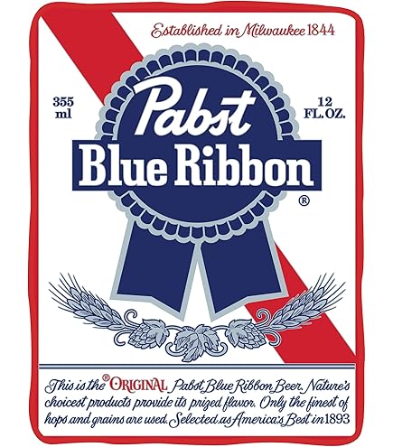 Pabst Blue Ribbon Classic Logo 12oz Insulated Can Cooler : Amazon